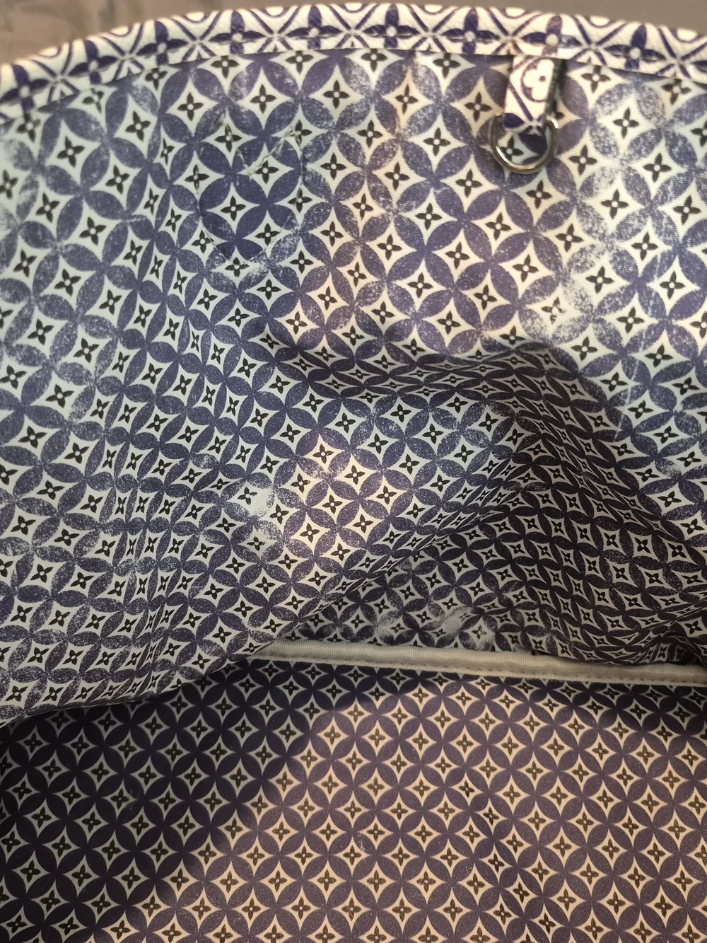 Louis Vuitton Canvas Okinawa Tote in Cream and Navy